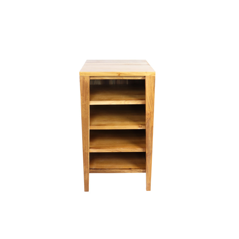 Meuble-lavabo autoportant de 18 po avec plateau en bois massif EcoDecors Signifiacado® avec plateau en bois massif