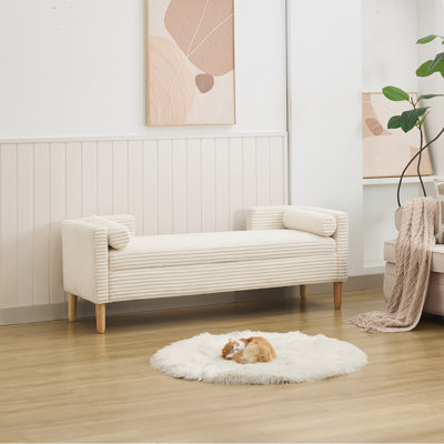 Banc de rangement en tissu
