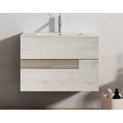 Malika 40'' Single Bathroom Vanity with Ceramic Top