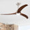 52" Solid Wood Blades Ceiling Fan With Light With Remote Control