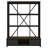 3-Shelf Metal Bookcase With Drawers For Home Office, Open Bookcase, Vintage Industrial Style Bookcase With LED