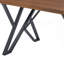 5 Pieces Modern Faux Leather And Metal Dining Set,Grey+Black+Walnut