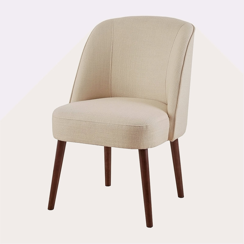 Rounded Back Dining Chair, Beige
