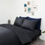 Microfiber No Pattern Duvet Cover Set with Pillowcases-115640157-115640155
