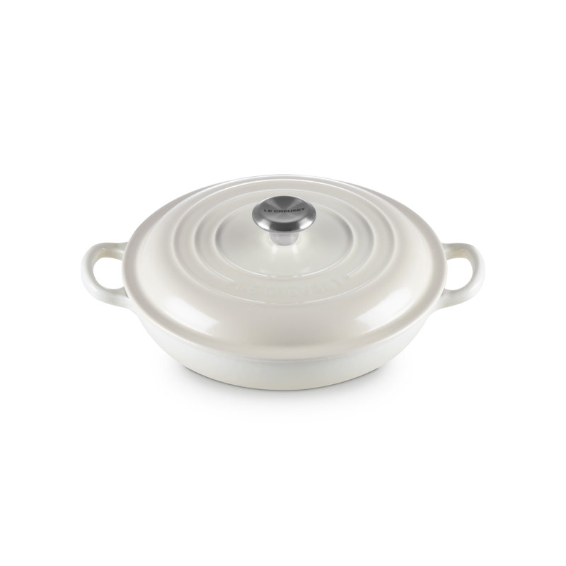 Le Creuset Signature Shallow Casserole 22cm, Meringue
