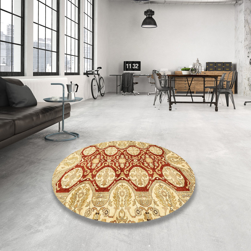 Abstract Indoor Rug, Round 4'