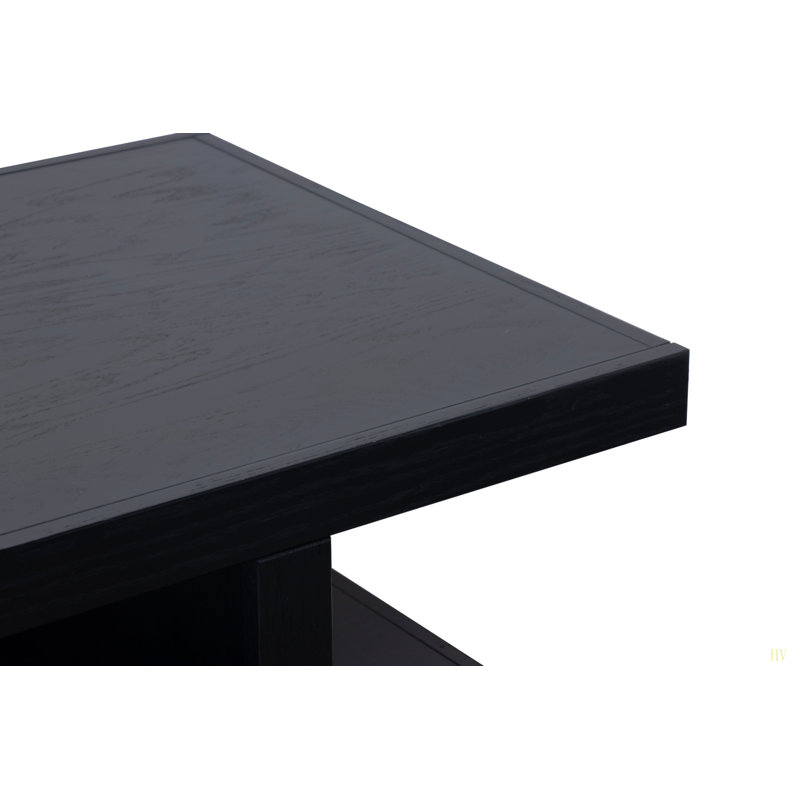 Table basse Laurel Canyon 49 po, aucun assemblage requis, Noir