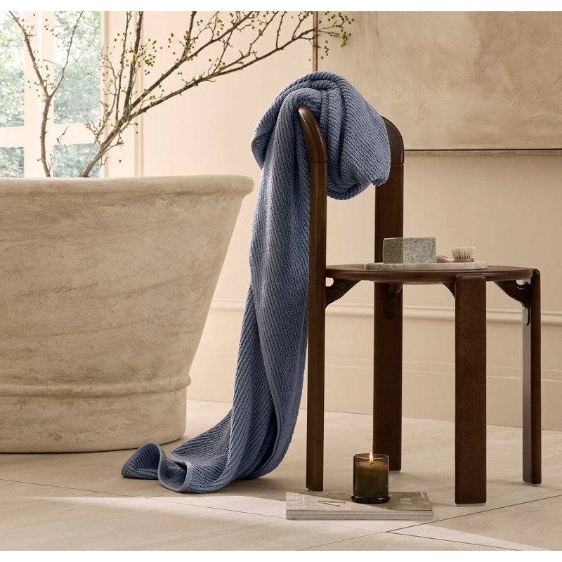 Turkish Ribbed Ribbed Bath Sheet, Mineral