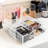 3-Drawer Cosmetic Acrylic Organizer, Stackable, Large in Clear