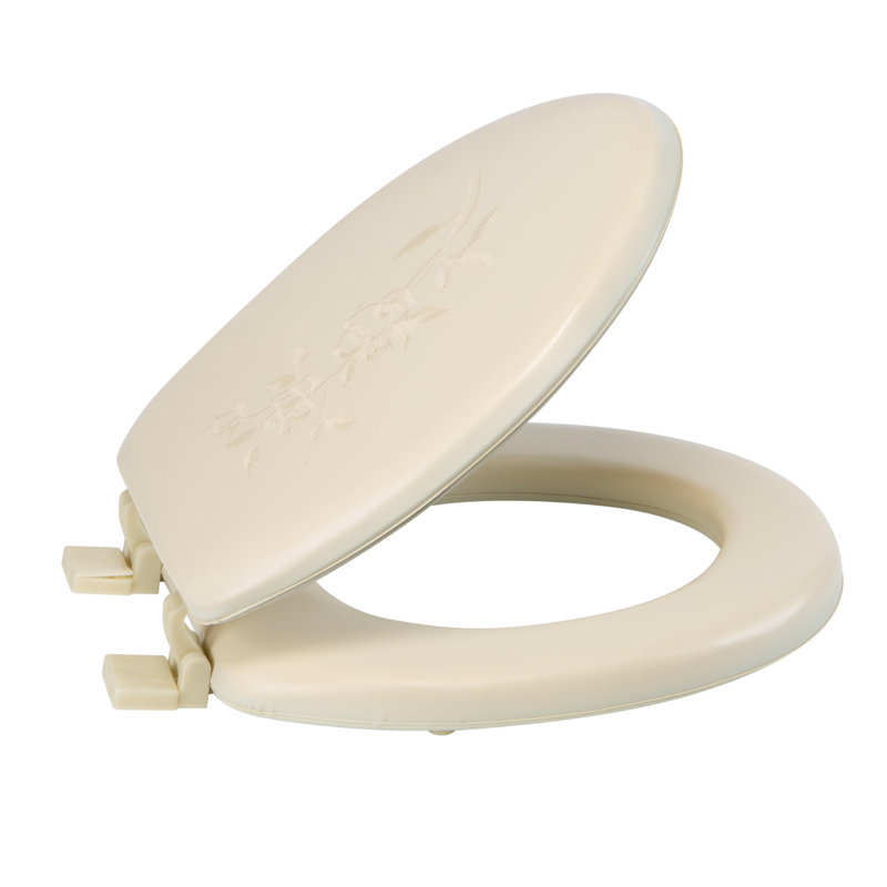 Round Toilet Seat and Lid, Beige