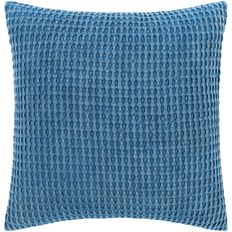 Coussin en coton Kappa, 20 po X 20 po, Noir, Polyester / bourre en polyester