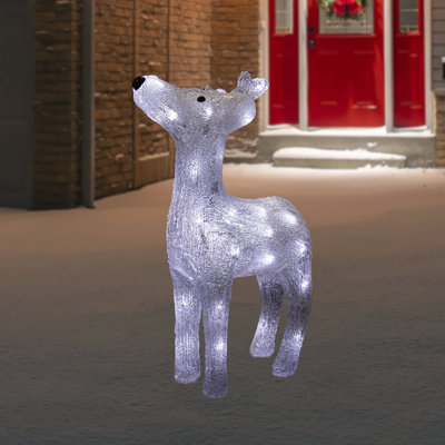 Décoration de Noël illuminée en acrylique pour bébé renne de qualité commerciale