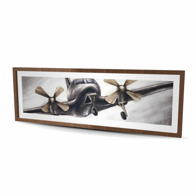 Vintage Airplane in Flight - Industrial Transportation Print