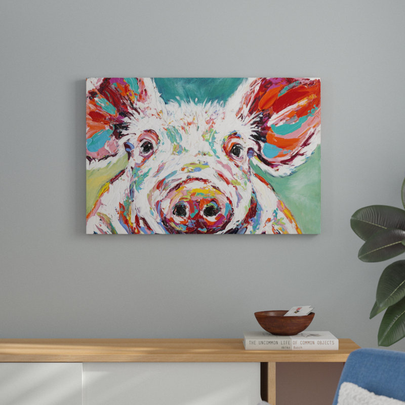Piggy II by Carolee Vitaletti - Painting, 81cm H x 122cm W, Wrapped Canvas
