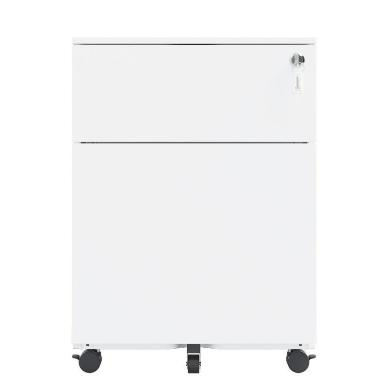 2 Drawer Steel Locking File Cabinet, White, Organizes Legal/letter/a4/f4 Size Files For Office/home Use Accommodates Home/office