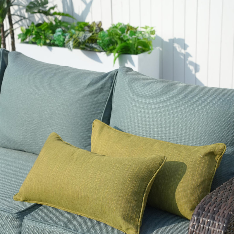 Coussin intérieur / extérieur (ensemble de 2), Vert foncé