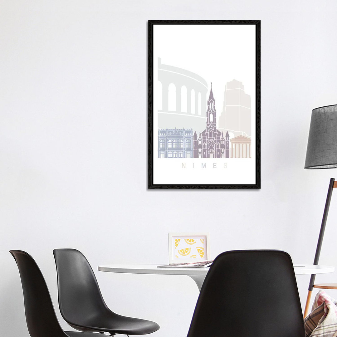 Nimes Skyline Poster Pastell