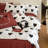 Heart Bed Linen Red White With Black Heart Pattern Romantic Soft Microfiber Bed Cover Hearts Aesthetic Reversible Bed Linen Set-108996808