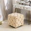 Beige avec espace dissimulé - exquis et pratique. Structure en bois, velours doux. Pour la chambre à coucher Tabouret rembourré Confortable et tendance. Entrée-963629599