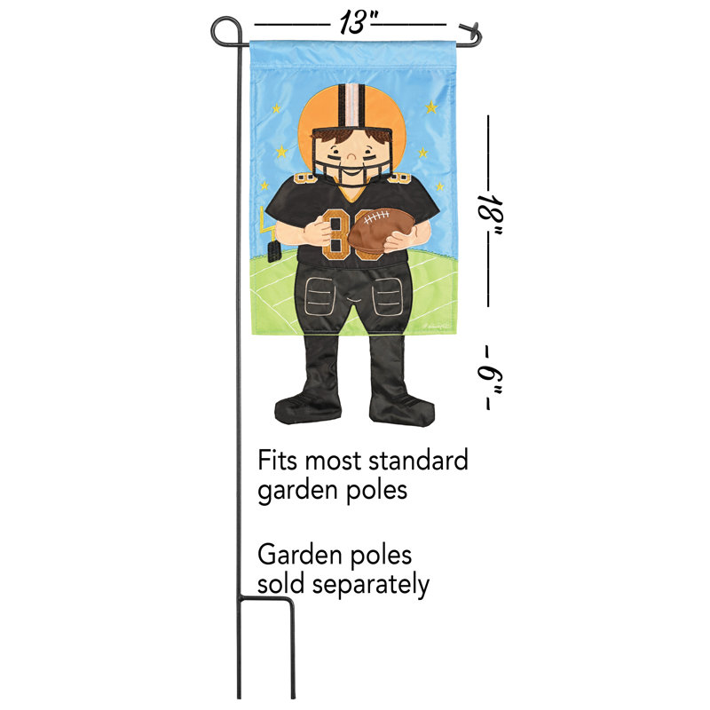 Drapeau de jardin en polyester 18 x 13 po Crazy Leg