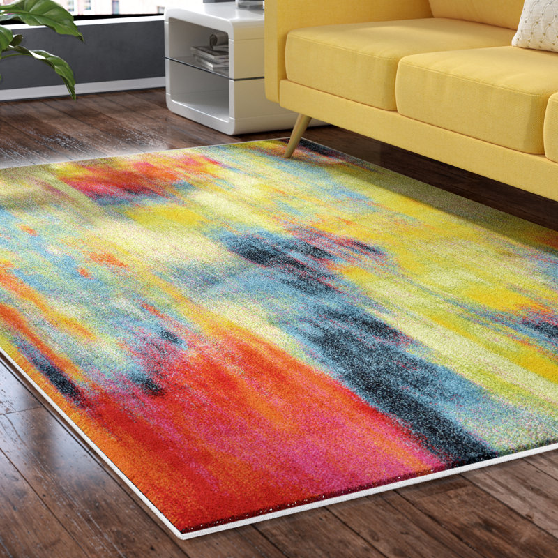 Greydon Abstract Indoor Rug, Rectangle 4'1" x 6'1"