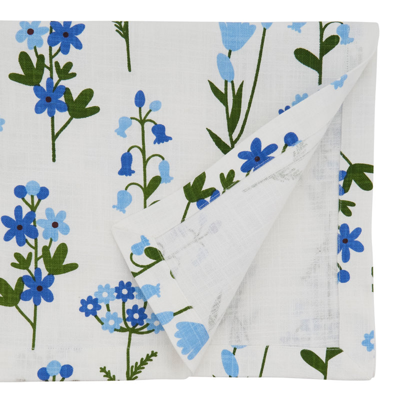 Chemin de table floral 100% coton Hassan
