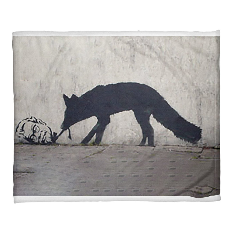 Banksy Sewn Throw Blanket, 60" W x 80" L
