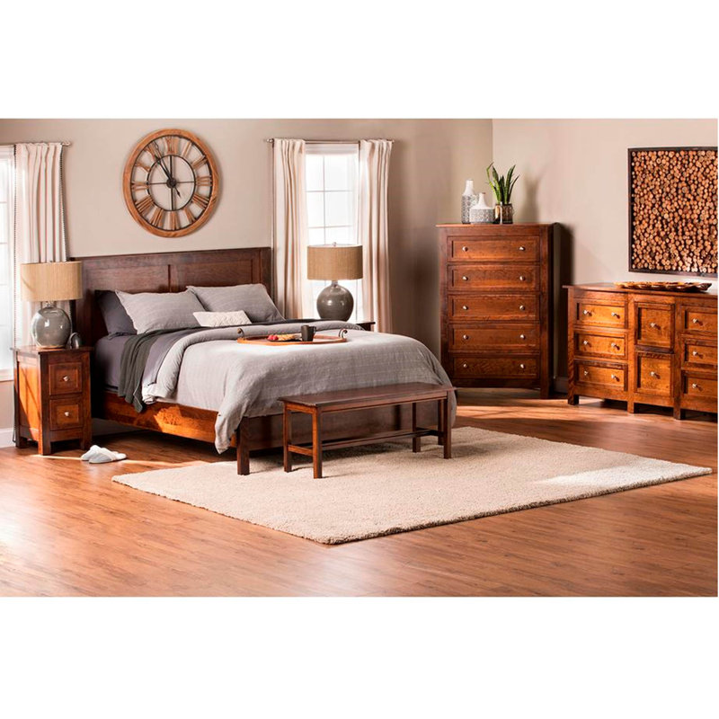 Bulter Solid Wood Platform Bed, King