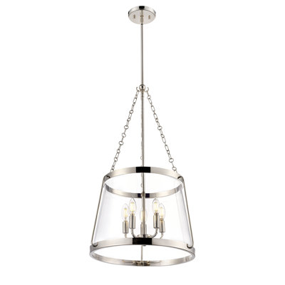 Adabella 17.75" 5-Light Pendant - Polished Nickel