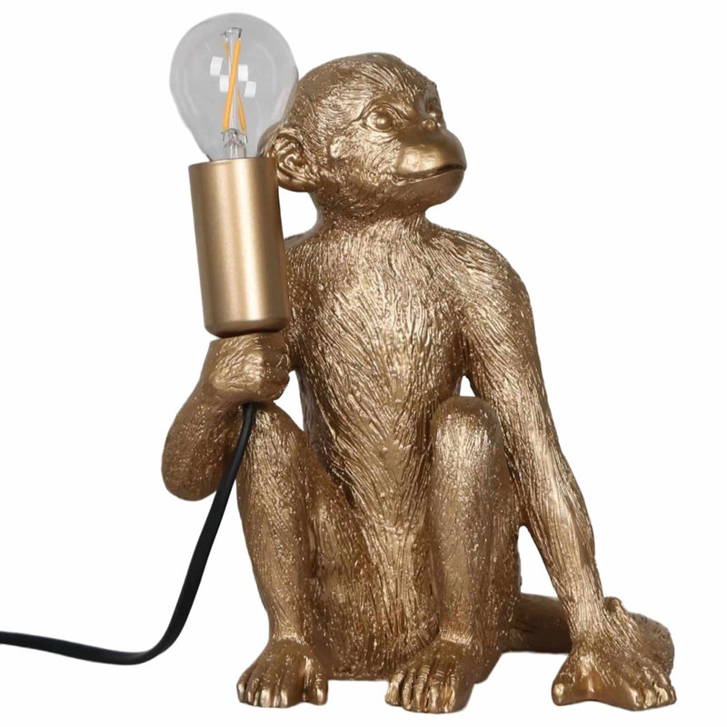 Bhim Resin Novelty Lamp, Gold Resin