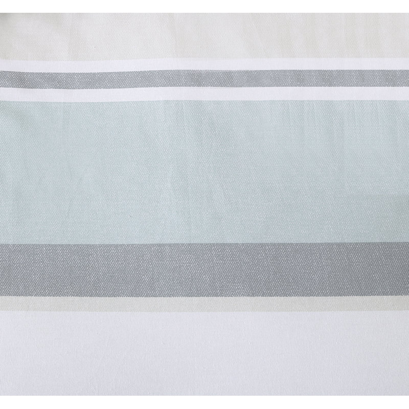 Full Blue Cotton Reversible Comforter Set with Decorative Pillows