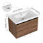 Ensemble de meuble-lavabo brun avec comptoir en résine 30 po et 2 portes Brown
