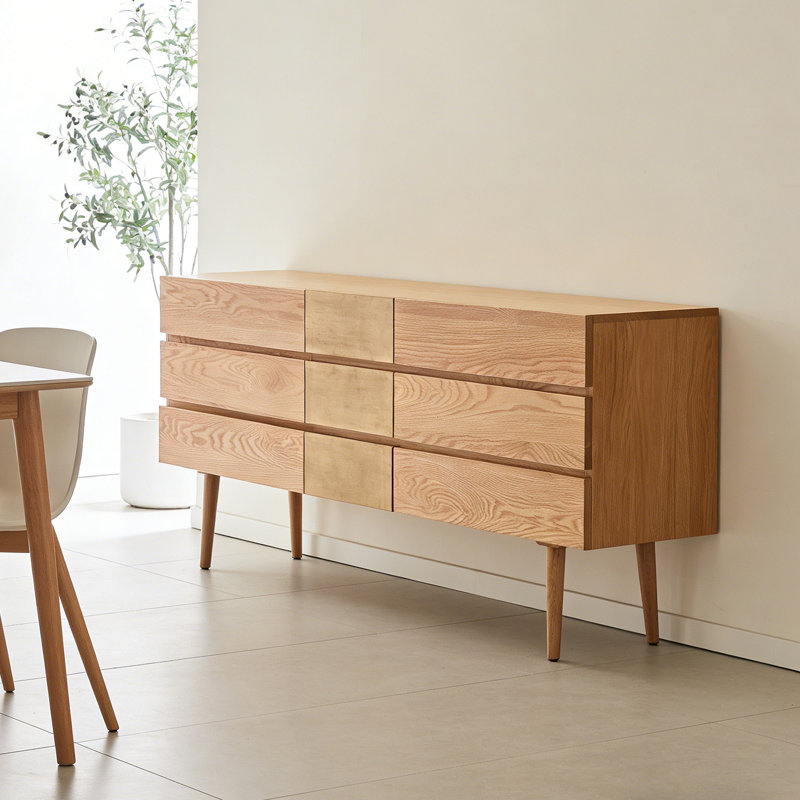 Buffet Italian Light Luxury, Brun orangé