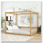 Lit en bois d'hévéa avec clôture Canopy-1055407443