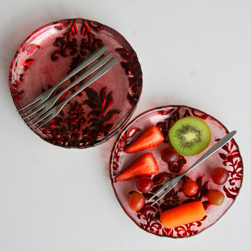 Ensemble de assiettes hors-d’œuvres 6,5" Armas, Velours rouge