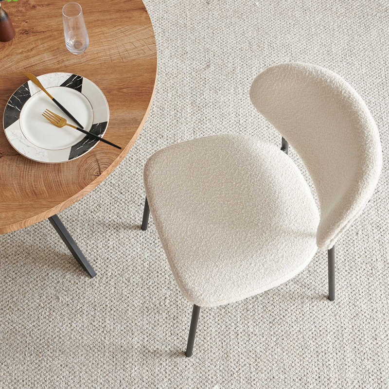 2-Seater Round Kitchen Table Chairs Set, Beige