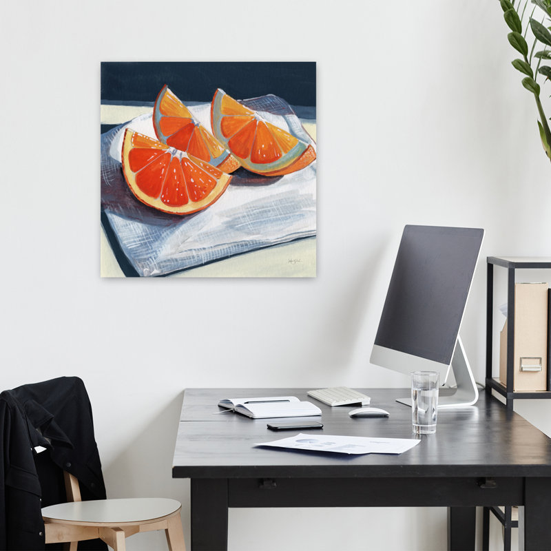 Oranges Catching The Light Contemporary Art, 18" H x 18" W