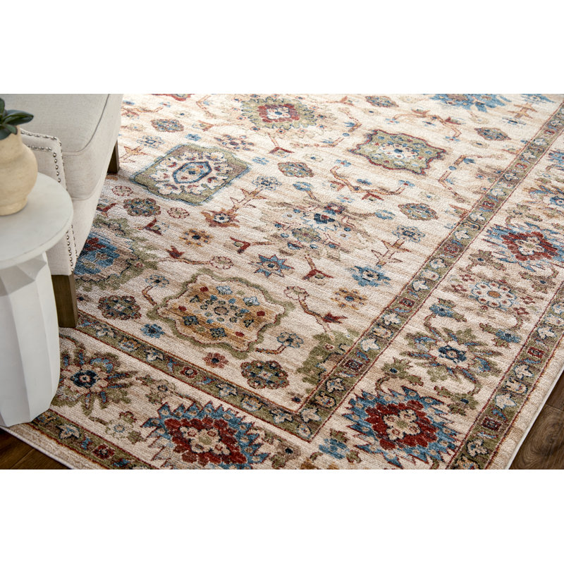 Pearson Traditional Oriental Ivory Area Rug, Rectangle 9' x 12'