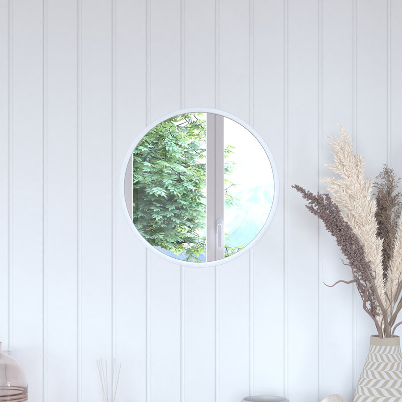 Miroir d'appoint mural Gagalis, Argent, H 16 po x l 16 po x P 0,78 po