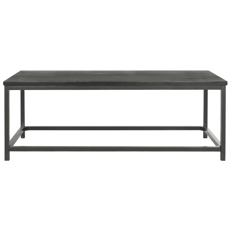 Table basse 4 pieds Auton, Noir patiné