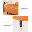 Repose-pieds scandinave avec dossier en cuir