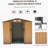 7' X 4' Outdoor Storage Shed, Garden Tool House With Foundation, 4 Vents And 2 Easy Sliding Doors-121491839-121491833