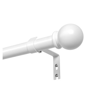 87cm Straight Tension Shower Curtain Rod & Hook Set