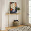 100cm W Rectangular Solid Wood Console Table Wall Mounted Shelves
