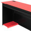 Lit double avec lit gigogne, bureau, DEL, noir et rouge, - tête de lit à contrôle, espace de travail de rangement pour jeux et jeux-130155571-130155572