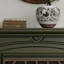 Green Solid Wood Freestanding Fireplace
