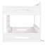 Lit superposé grand sur grand avec tablettes de rangement et ports de chargement USB, structure en bois massif, blanc-384165010