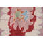 Tapis de salon rose à motif floral Oushak 10 x 14