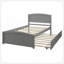 Lit plateforme simple avec lit gigogne-2079427489