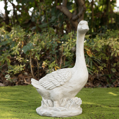 20"H MGO Goose Garden Statue-White